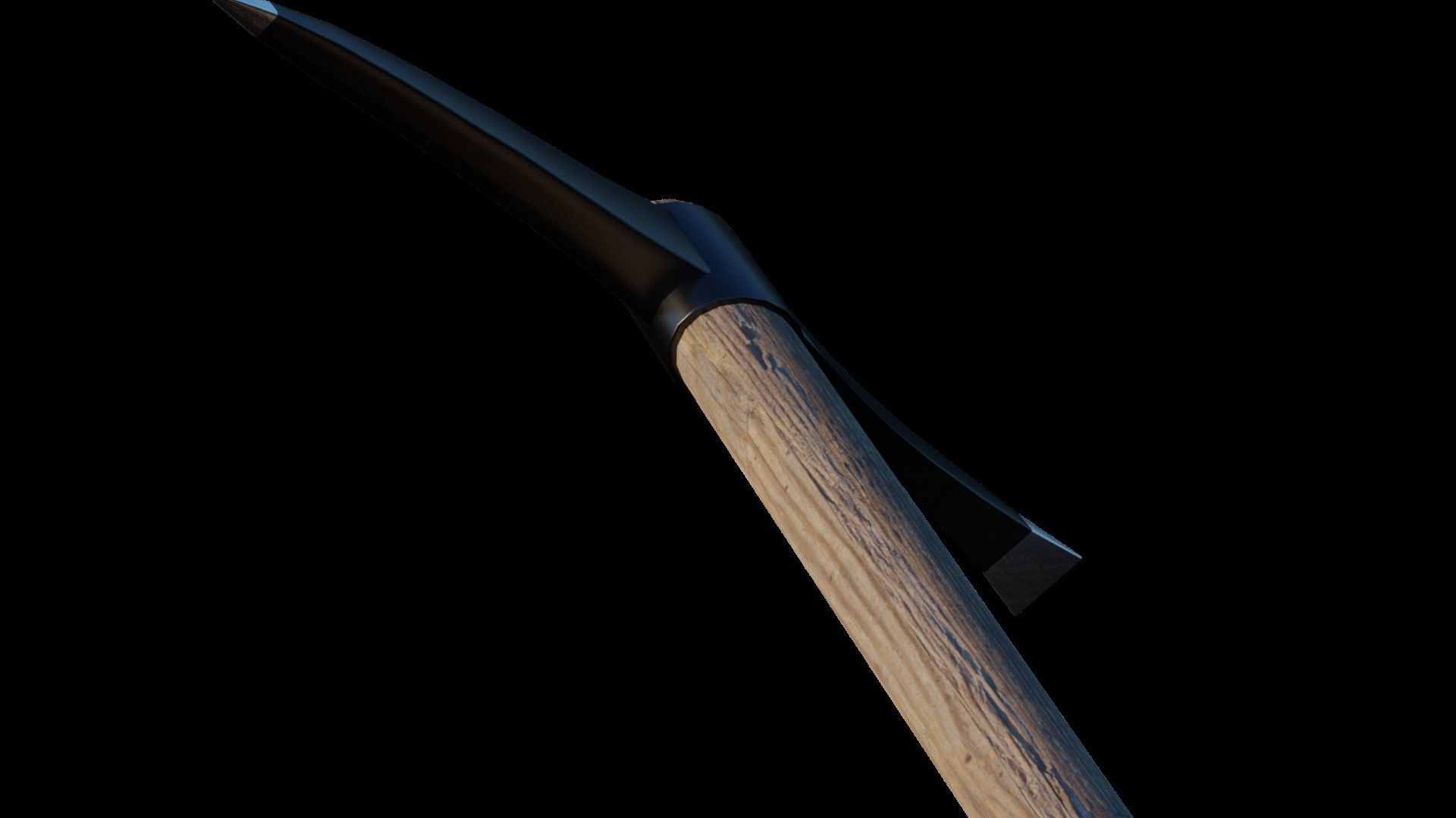 Pickaxe model Low-poly 3D model_9