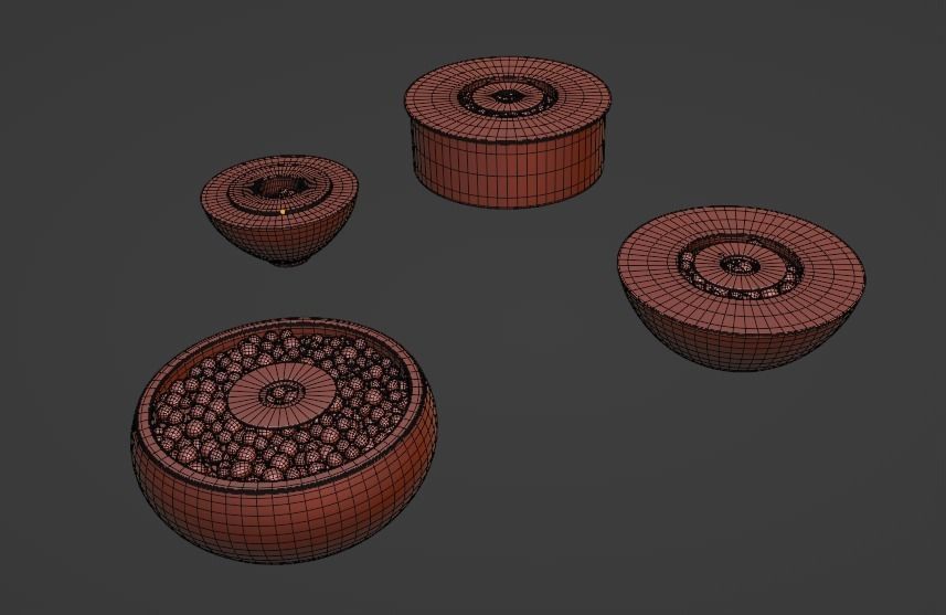 Packed Fireplace Outdoor Modern Low-poly 3D model_13