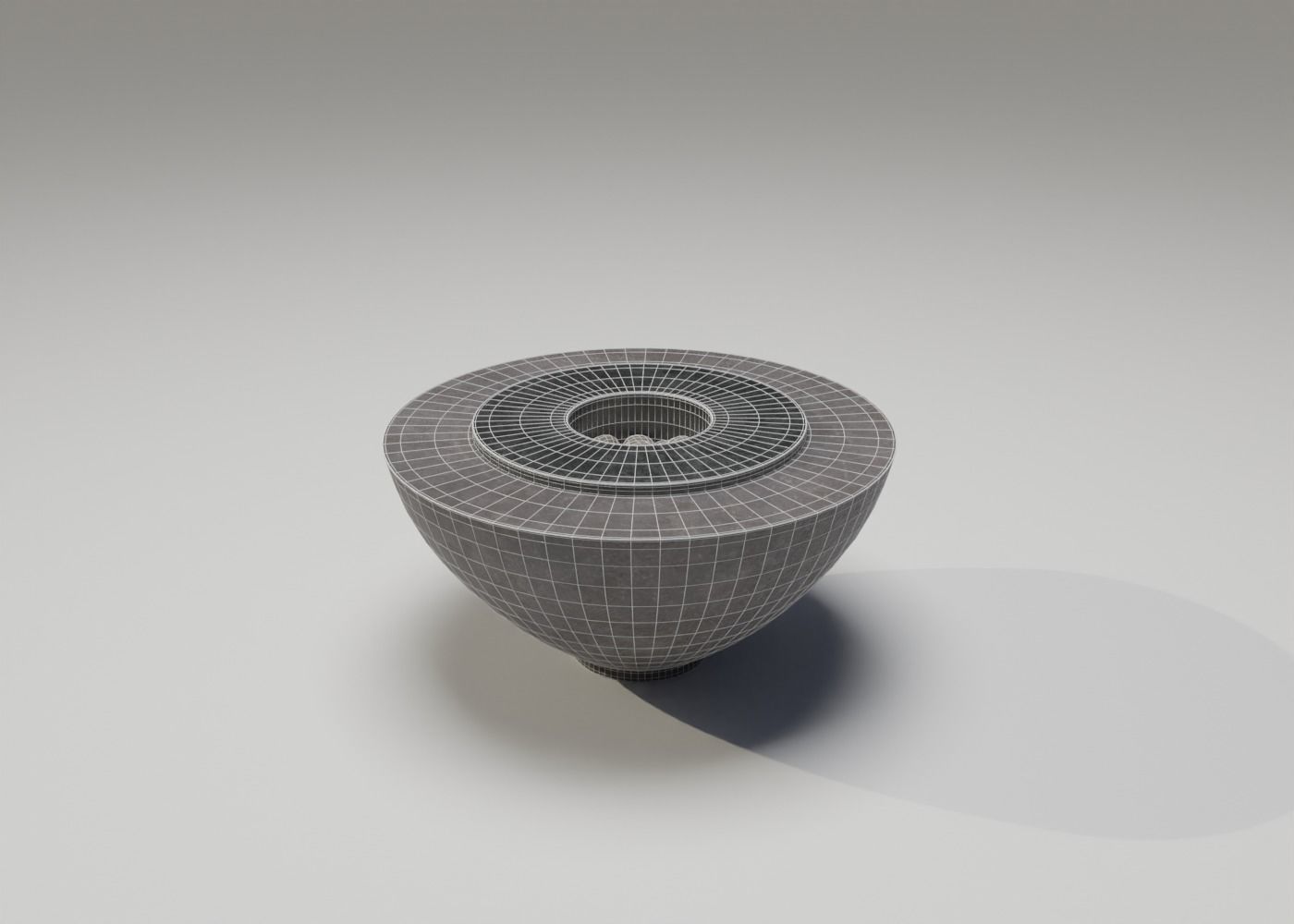 Packed Fireplace Outdoor Modern Low-poly 3D model_10