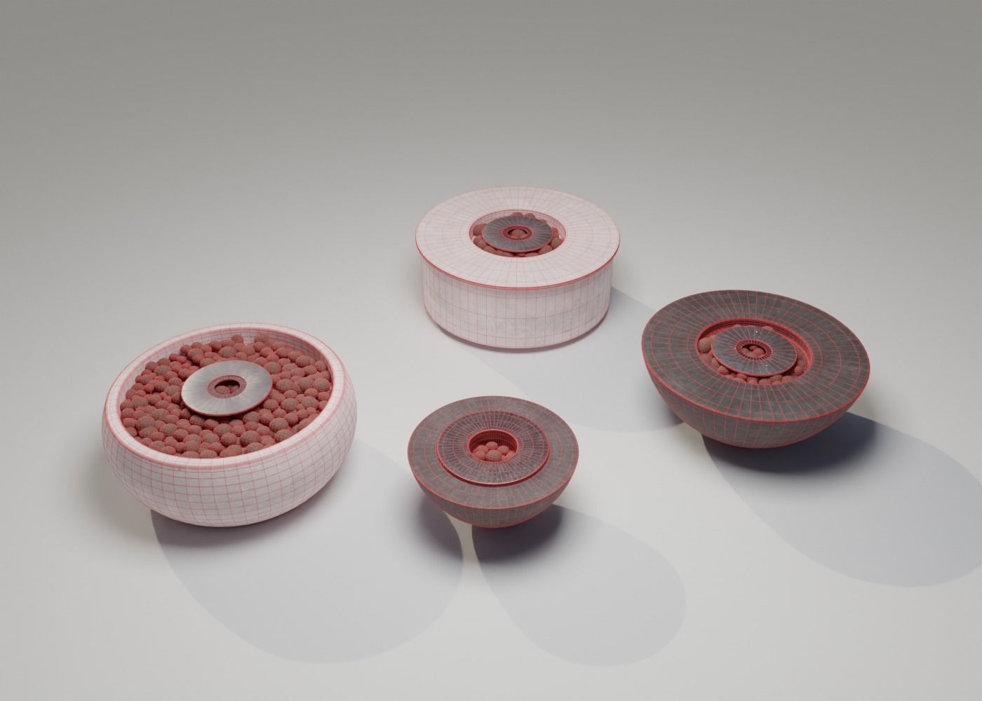 Packed Fireplace Outdoor Modern Low-poly 3D model_11