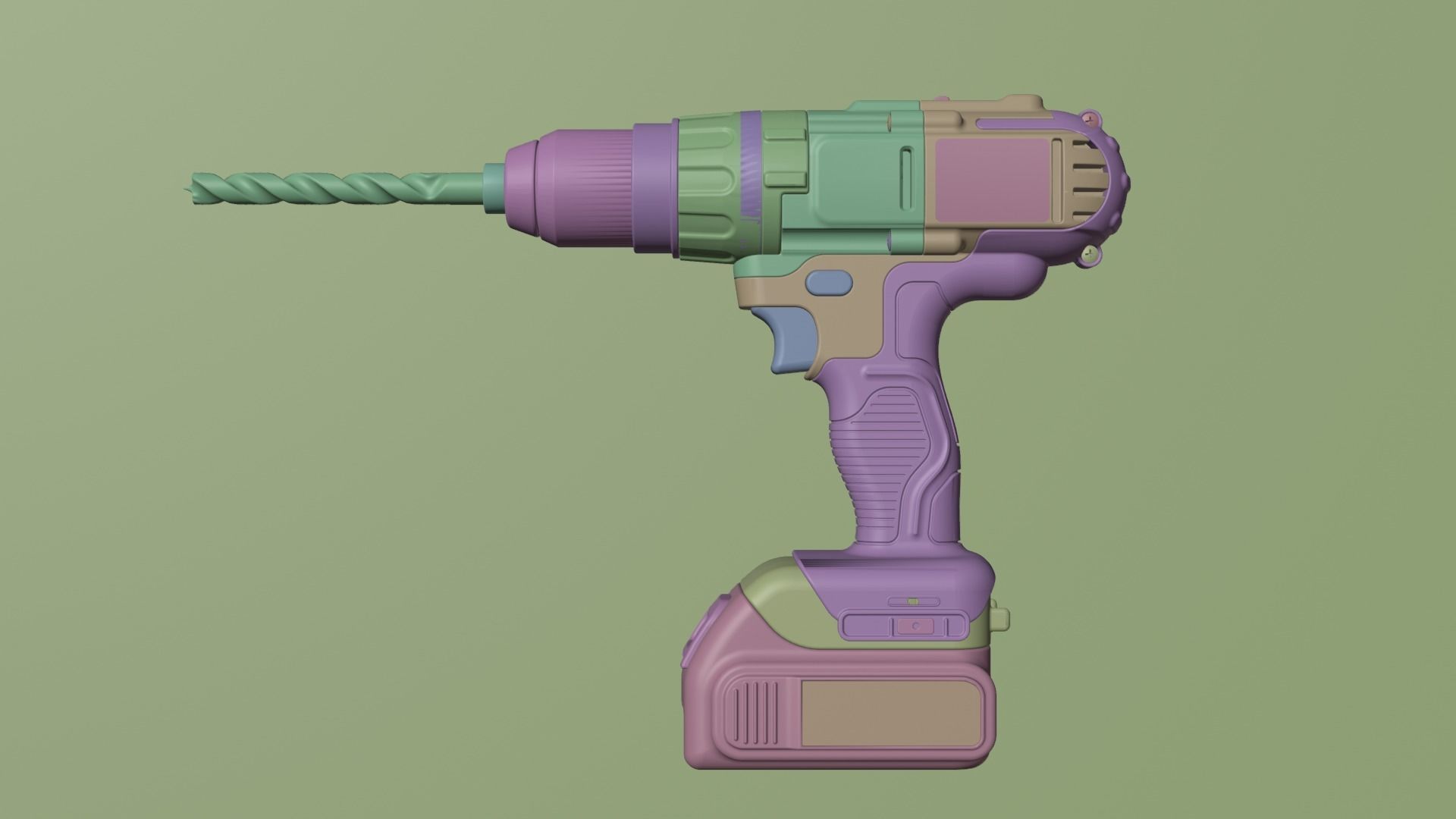 Drill gun Drill machine Driller Drilling machine 3D model_4