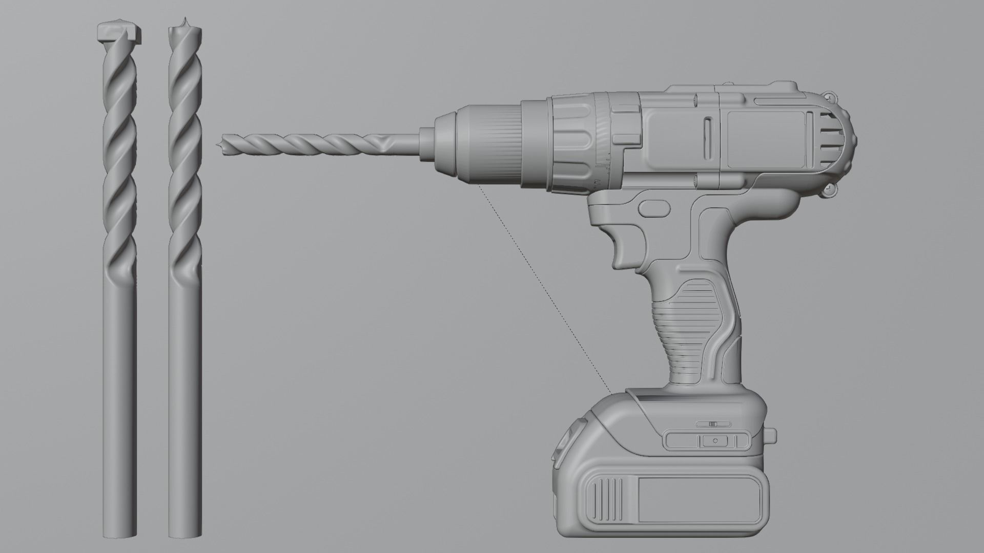 Drill gun Drill machine Driller Drilling machine 3D model_6