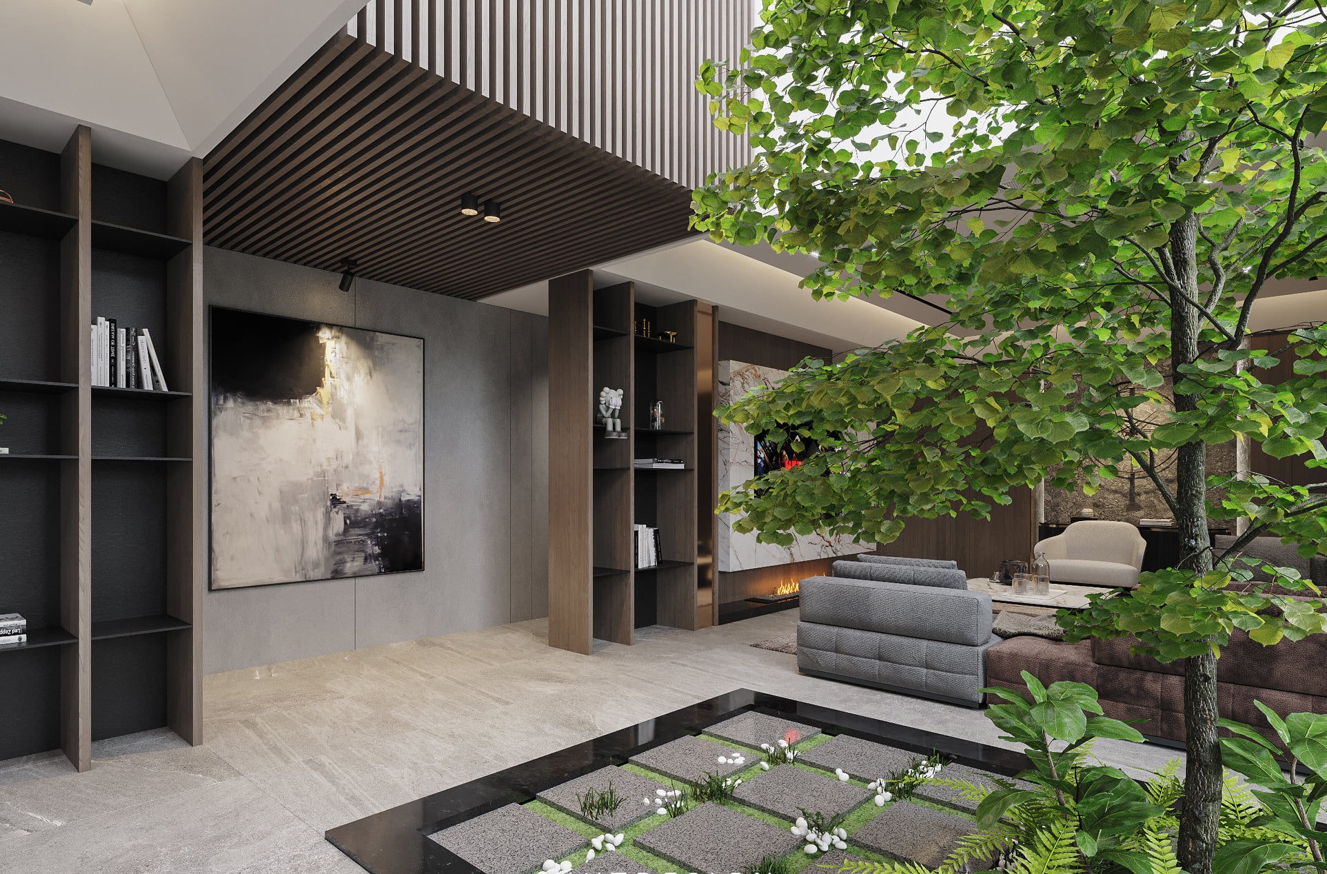 Living interior design Model 3D - 04 3D model_1