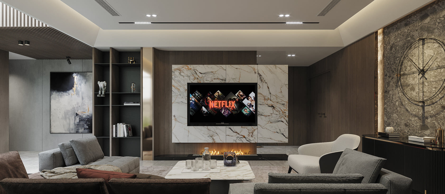 Living interior design Model 3D - 04 3D model_4