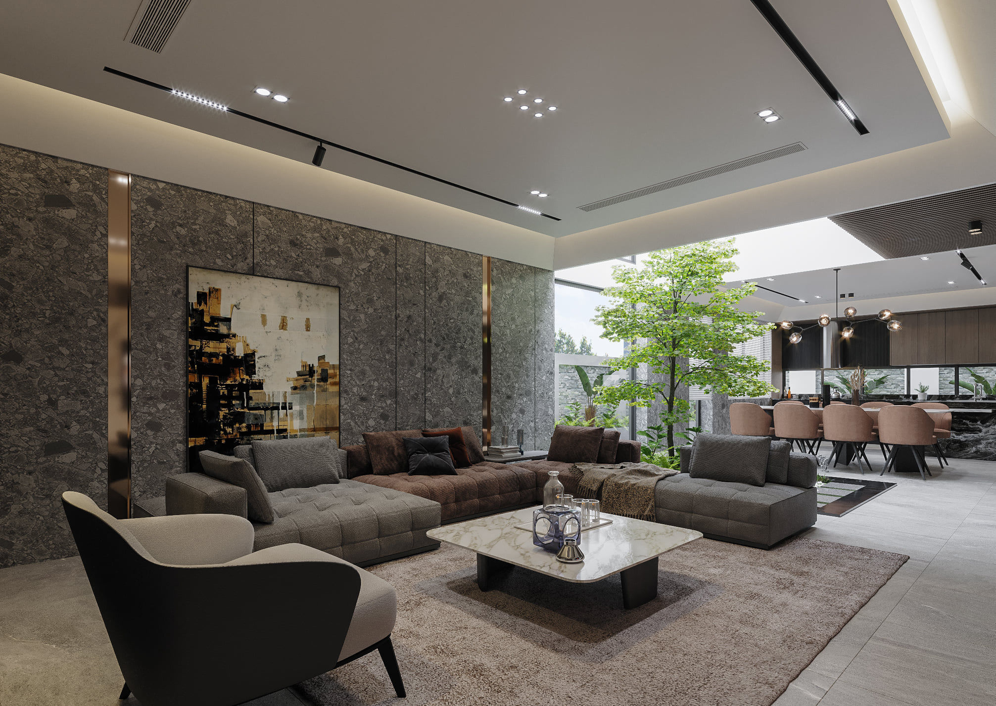 Living interior design Model 3D - 04 3D model_8