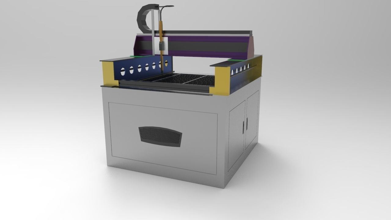Plasma Cutting Machine 3D model_1