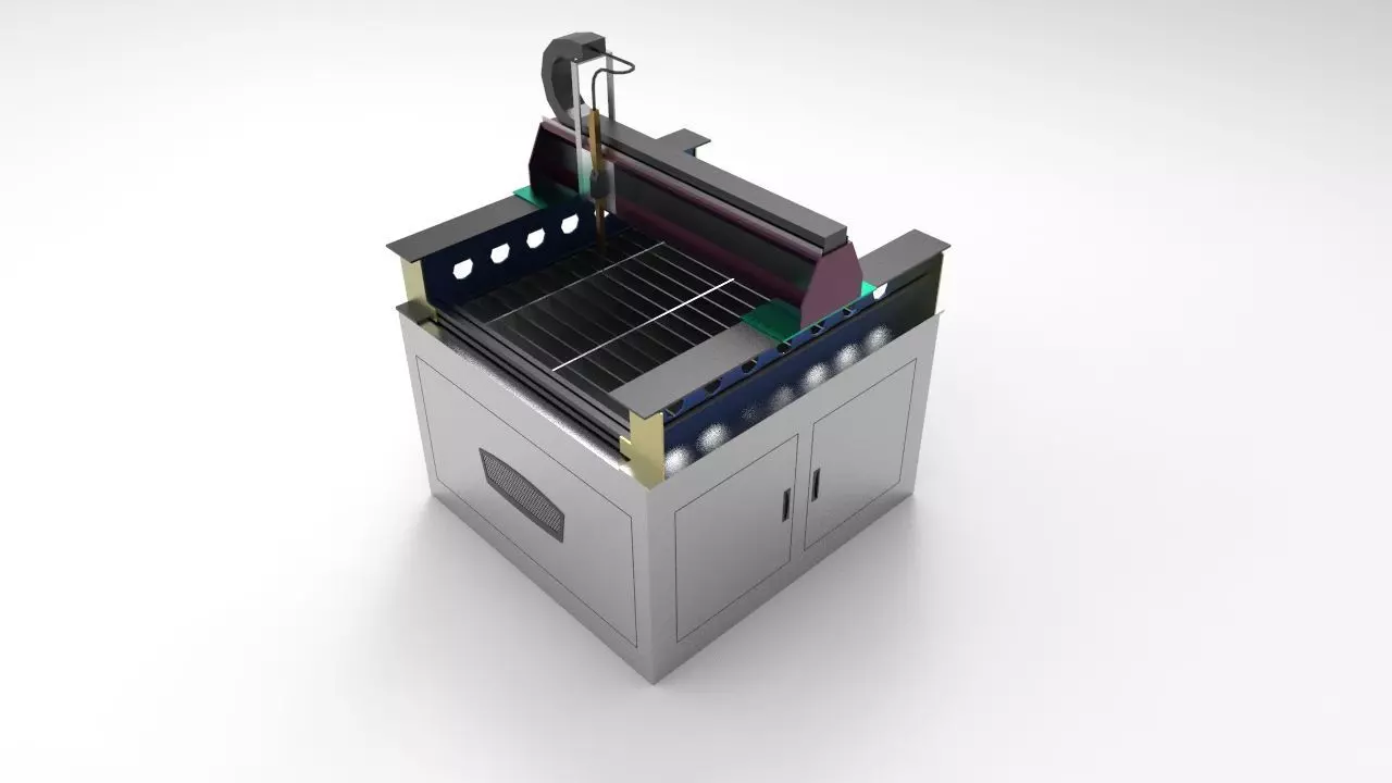 Plasma Cutting Machine 3D model_0