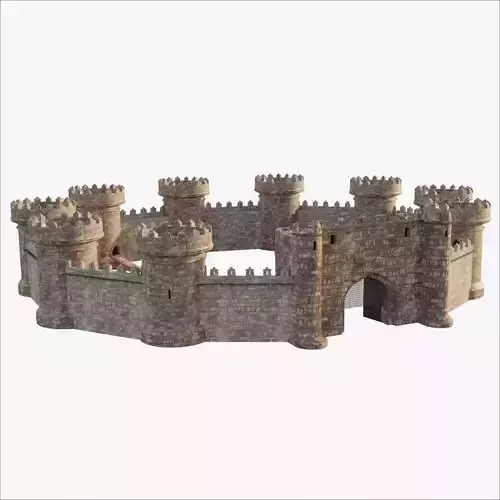 Medieval Castle Build Pack Low-poly 3D model