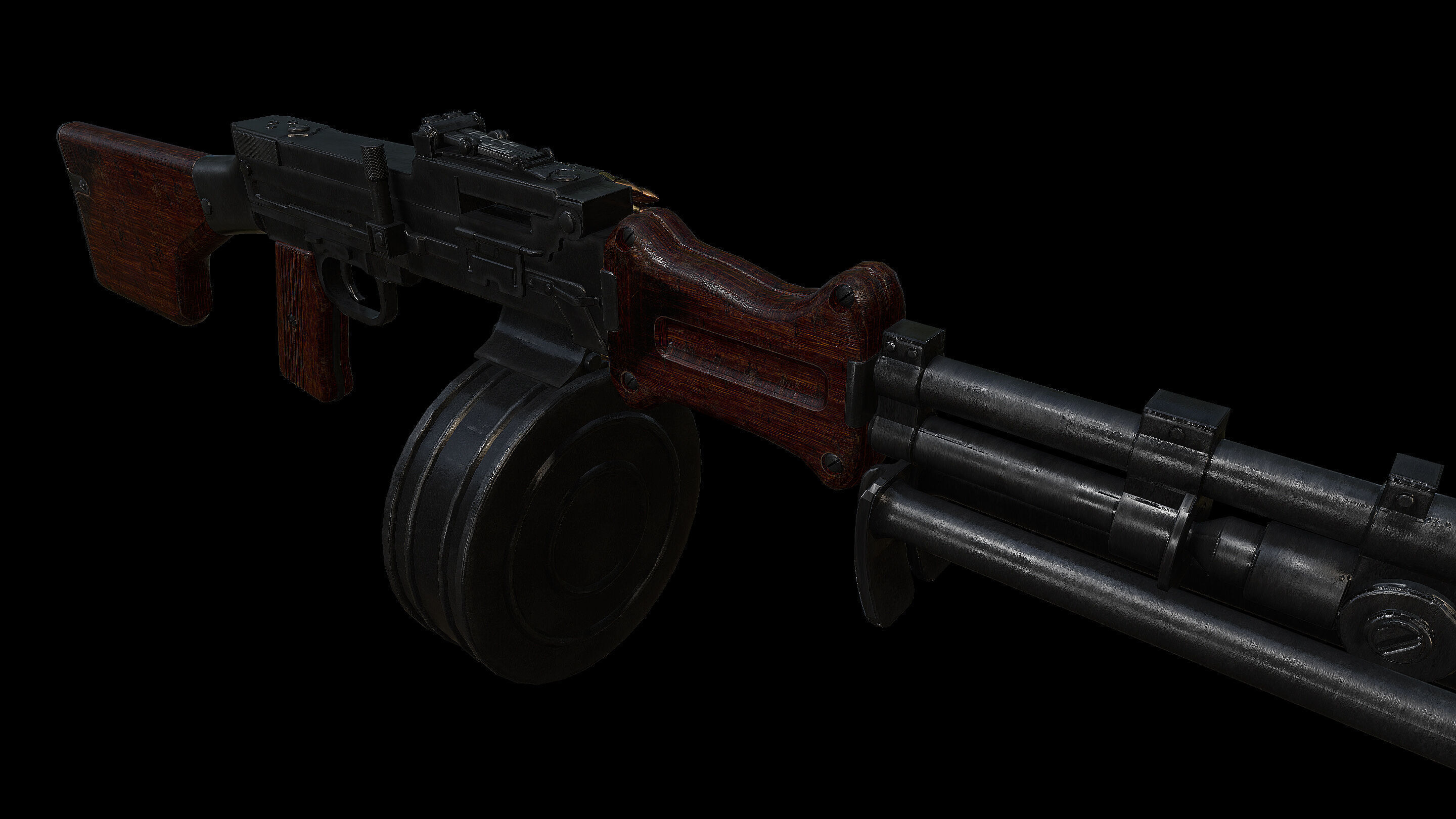 RPD LMG Light Machine Gun Low-poly 3D model_9