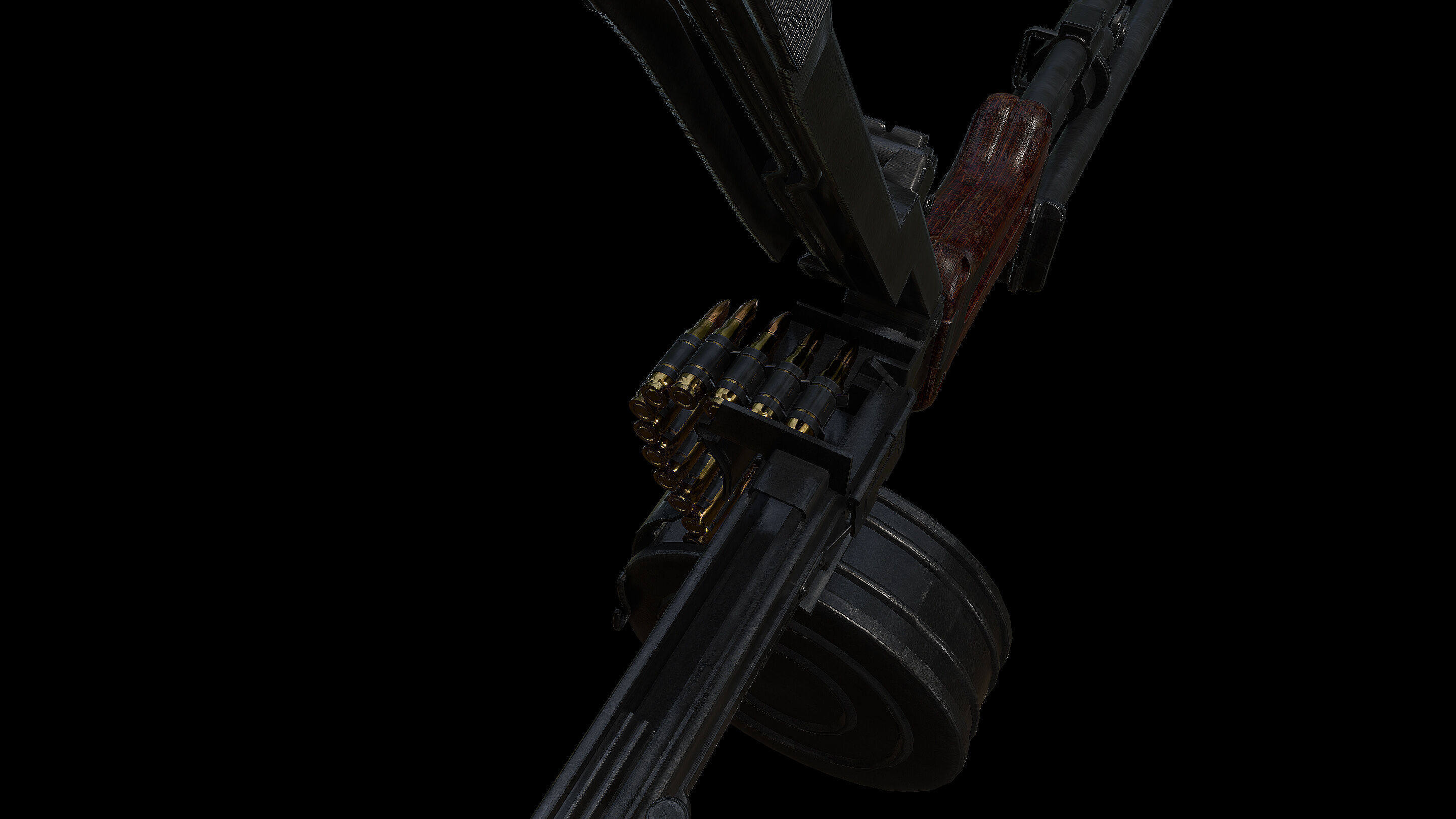 RPD LMG Light Machine Gun Low-poly 3D model_5