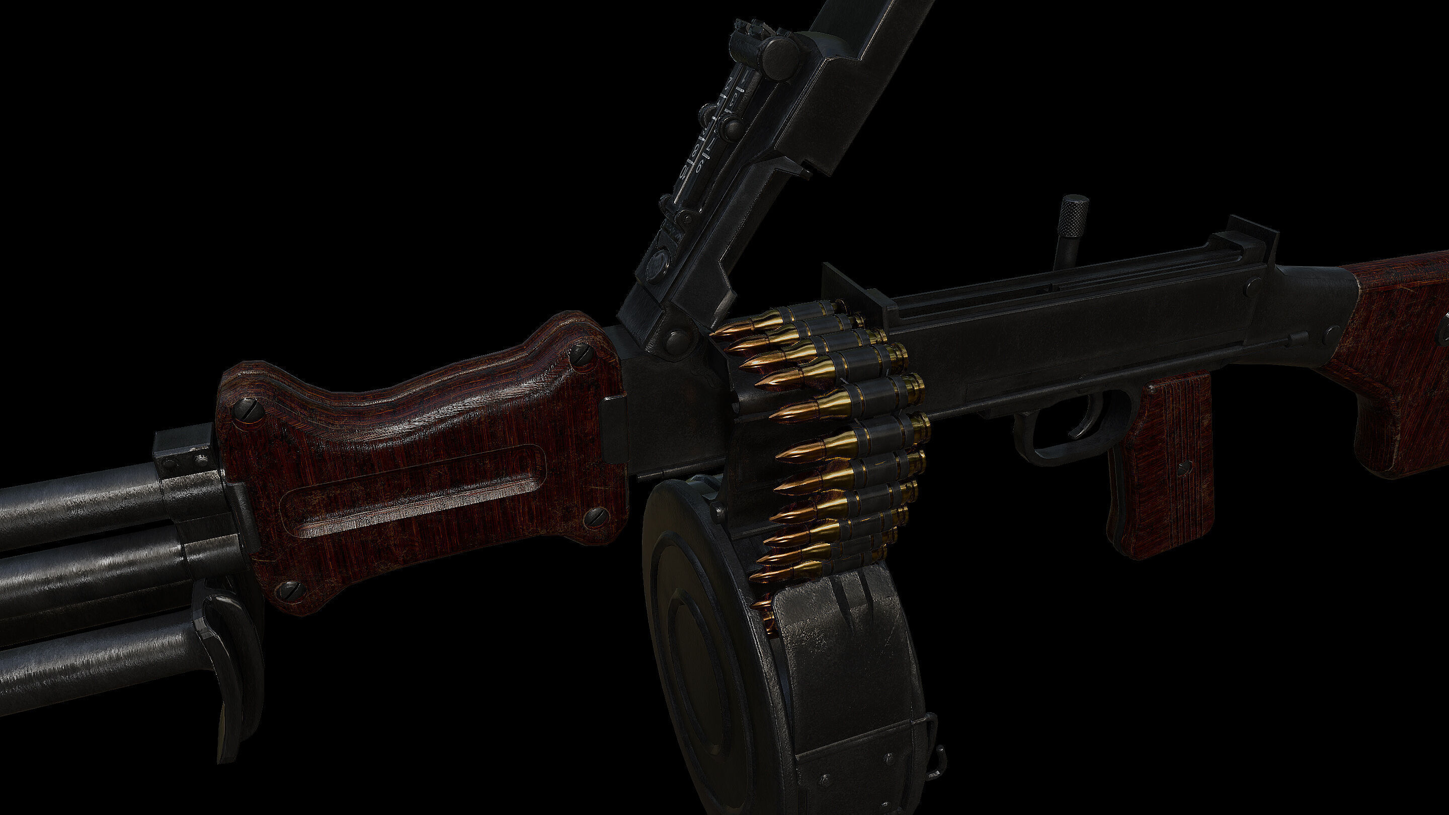 RPD LMG Light Machine Gun Low-poly 3D model_6