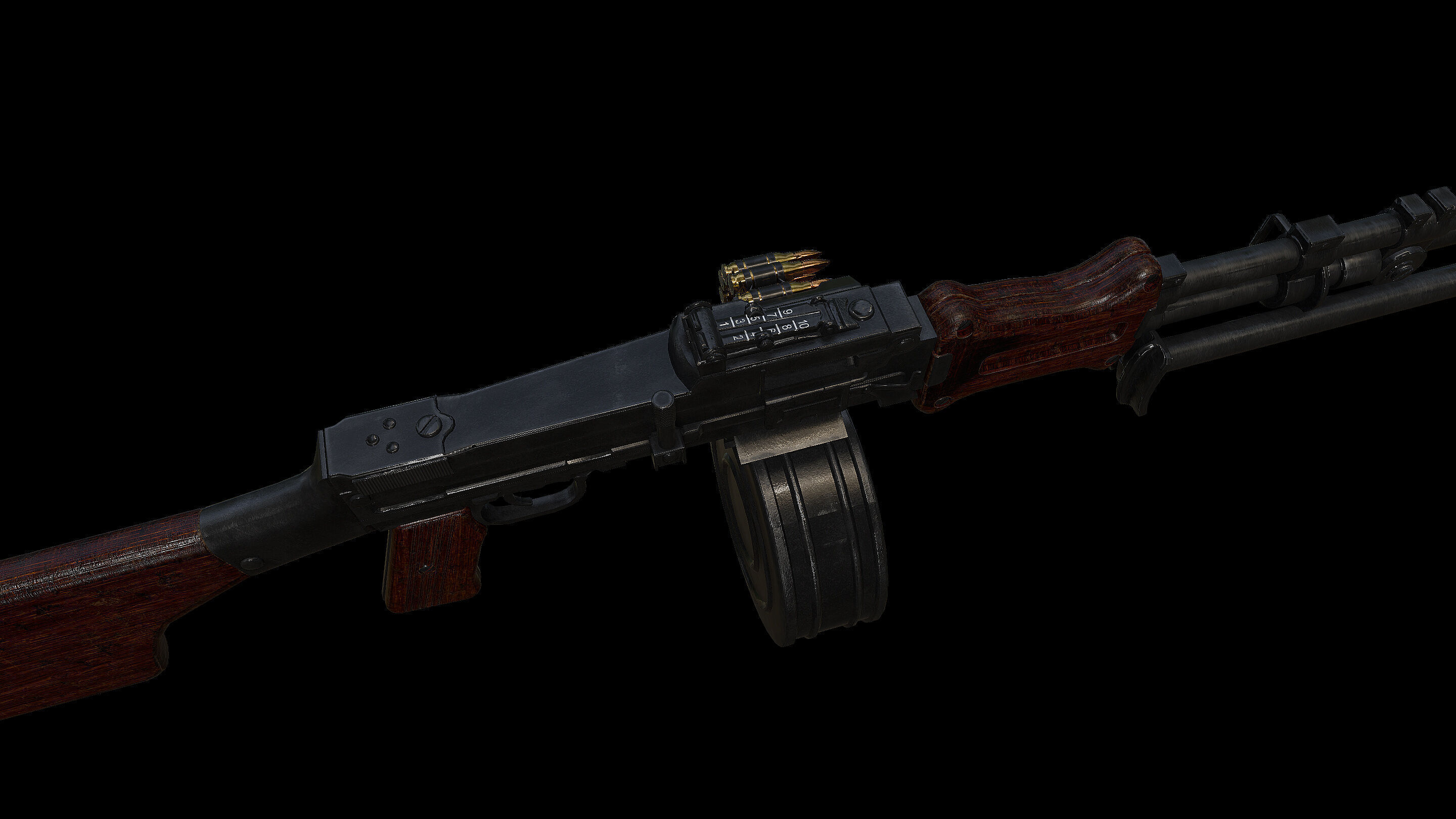 RPD LMG Light Machine Gun Low-poly 3D model_2