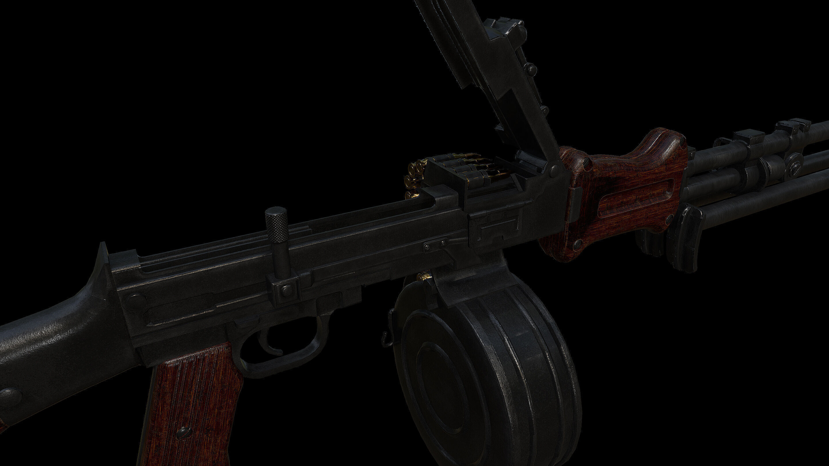 RPD LMG Light Machine Gun Low-poly 3D model_4
