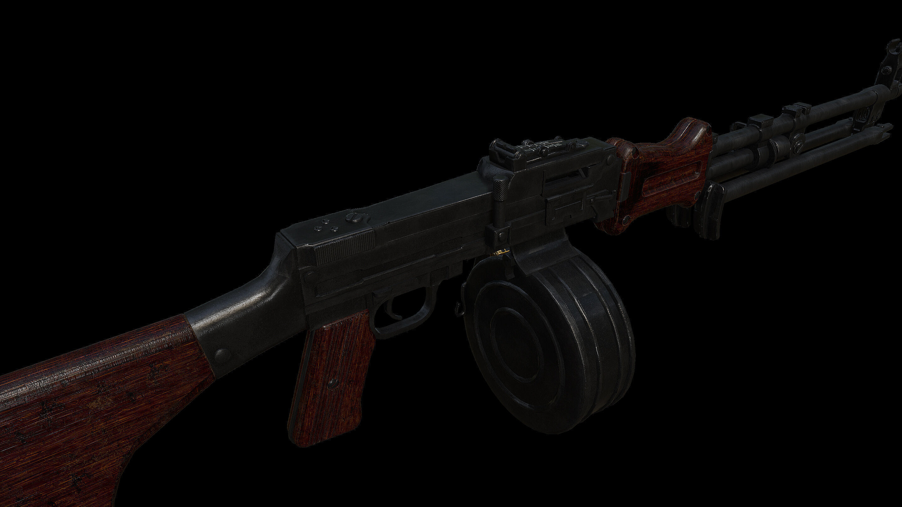 RPD LMG Light Machine Gun Low-poly 3D model_1