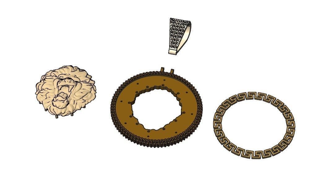 Lion Custom pendant  3D print model_2