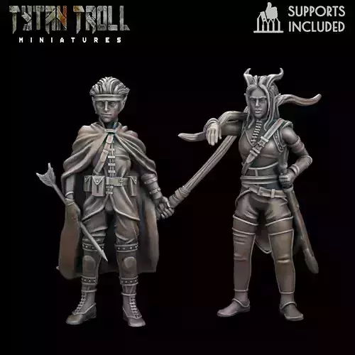 DnD Heroes - Tiefling Fighters Pre-Supported