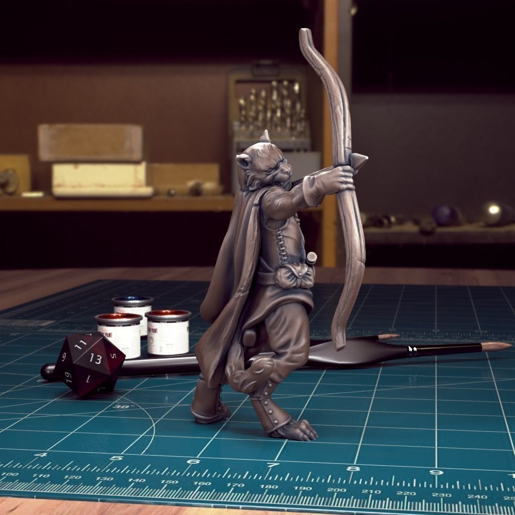 DnD Heroes - Tabaxi Fighters - Pre-Supported 3D print model_9