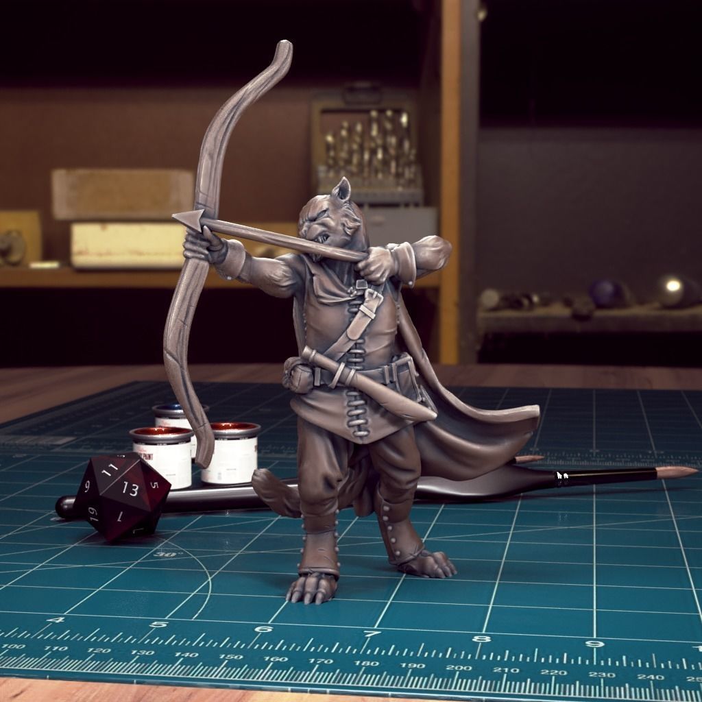 DnD Heroes - Tabaxi Fighters - Pre-Supported 3D print model_4