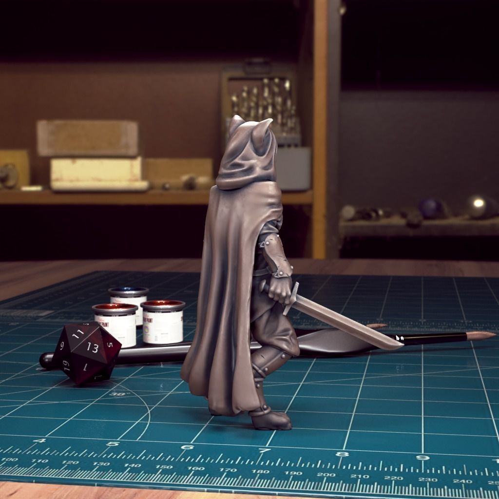 DnD Heroes - Tabaxi Fighters - Pre-Supported 3D print model_10