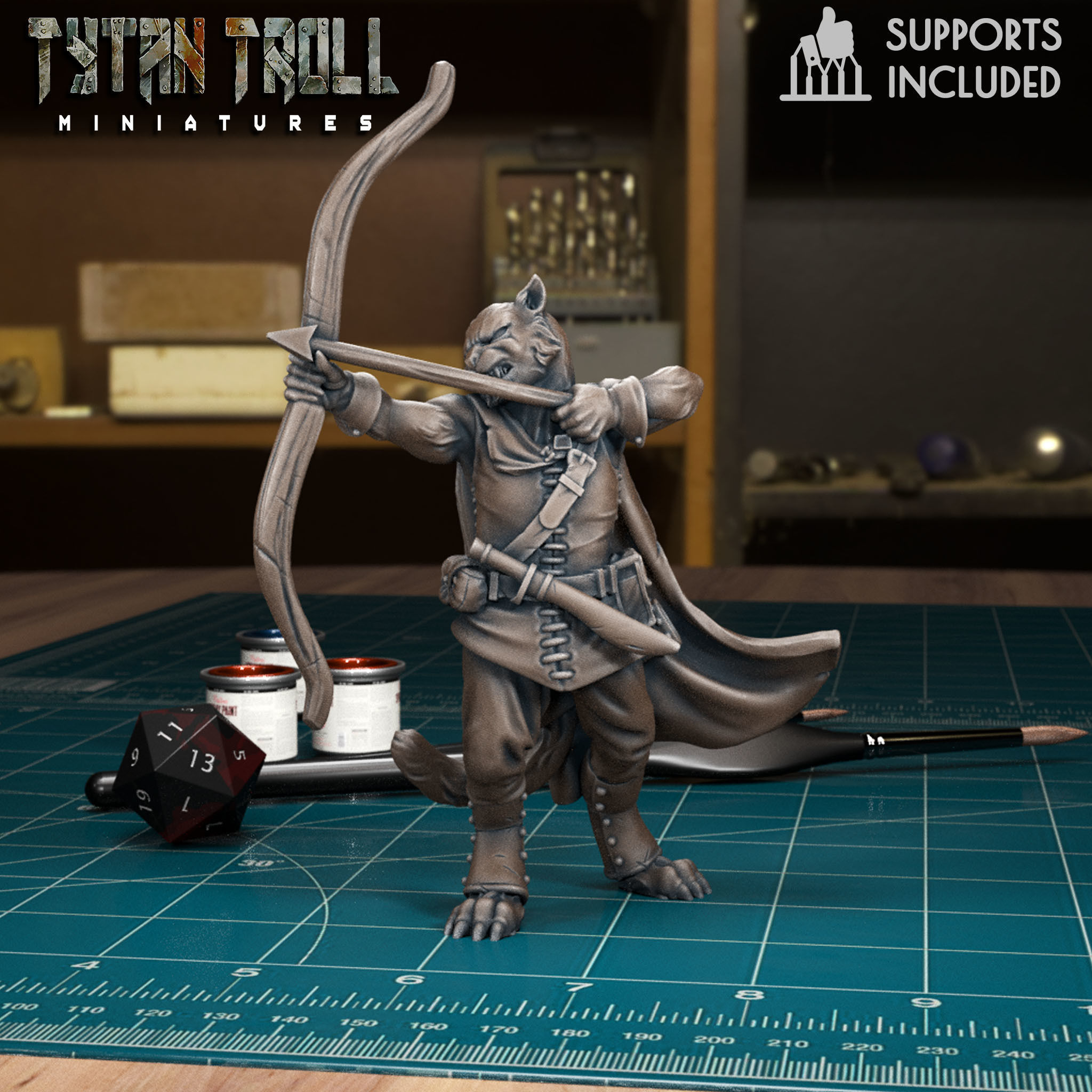 DnD Heroes - Tabaxi Fighters - Pre-Supported 3D print model_2