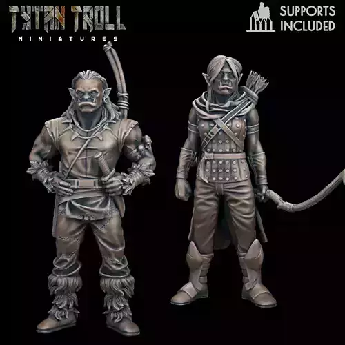 DnD Heroes - Orc Fighters - Pre-Supported