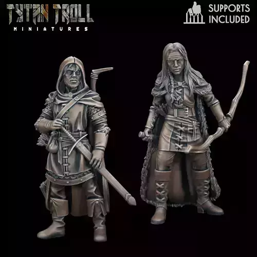 DnD Heroes - Human Fighters - Pre-Supported