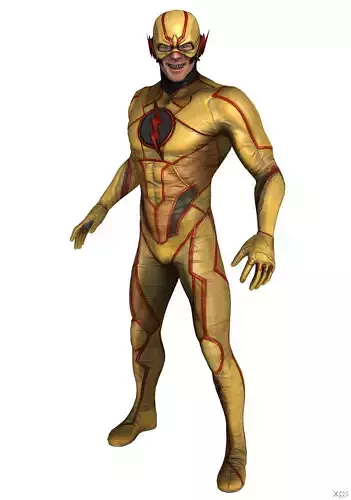 Reverse Flash Low-poly 3D model