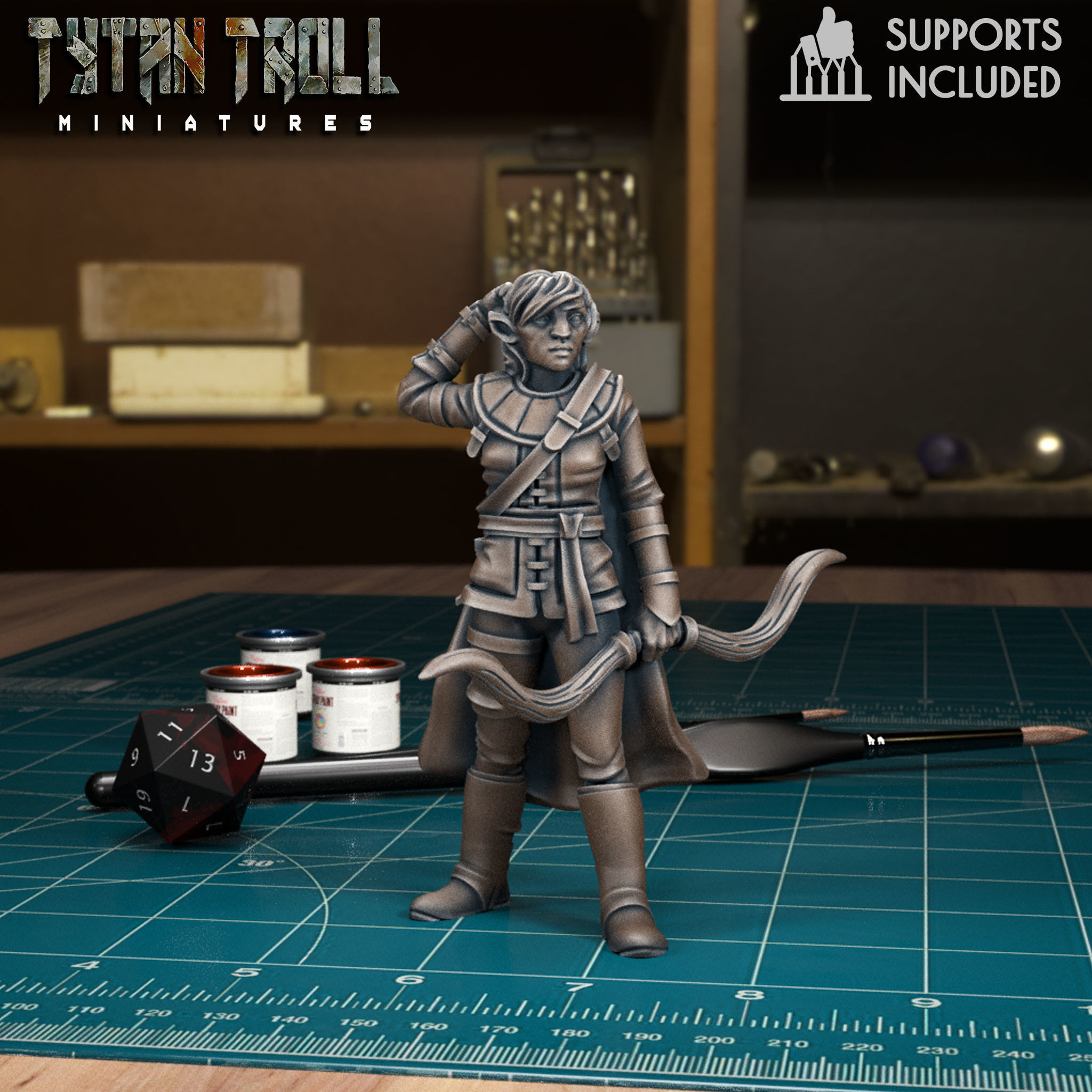 DnD Heroes - Rangers Bundle - Pre-Supported 3D print model_7
