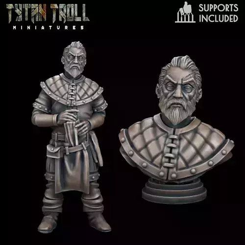 Curse of Strahd - Urwin Mini Bust Combo - Pre-Supported 