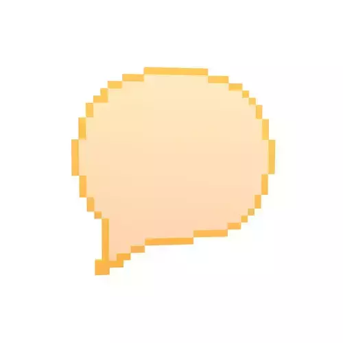 Pixel Speech Balloon v1 003 Low-poly 3D model