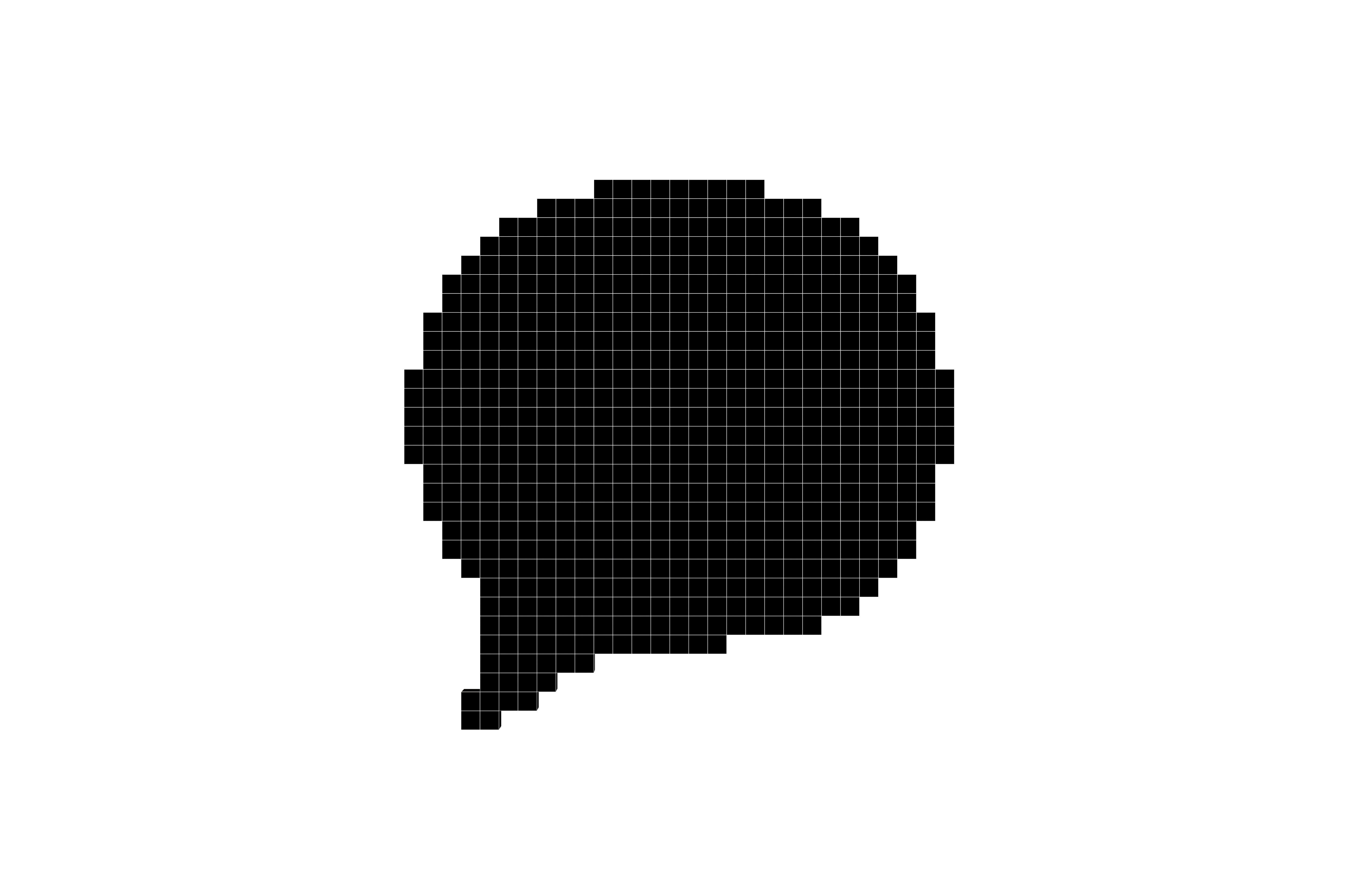 Pixel Speech Balloon v1 005 Low-poly 3D model_5