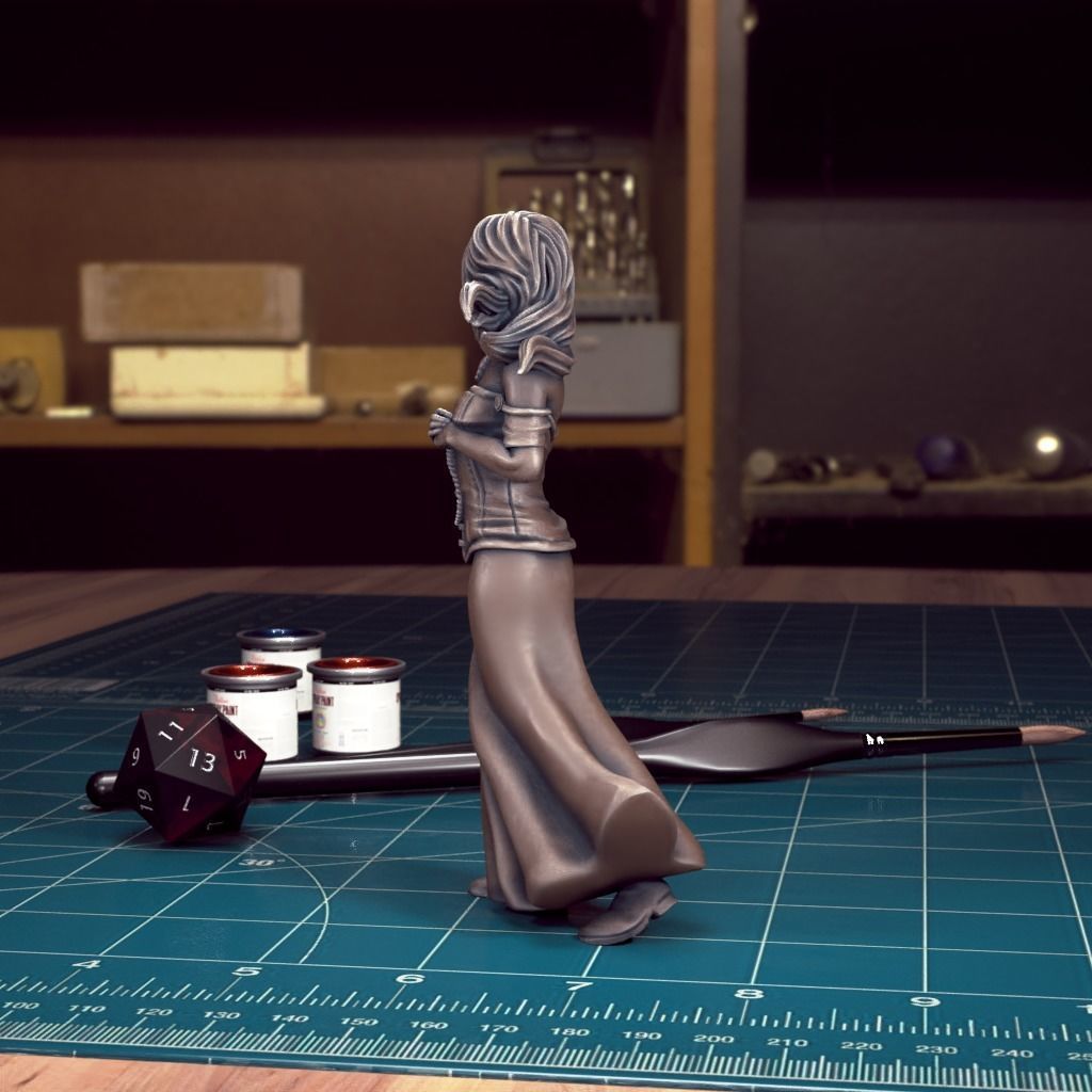 Curse of Strahd - Tatyana Mini - Pre-Supported 3D print model_2