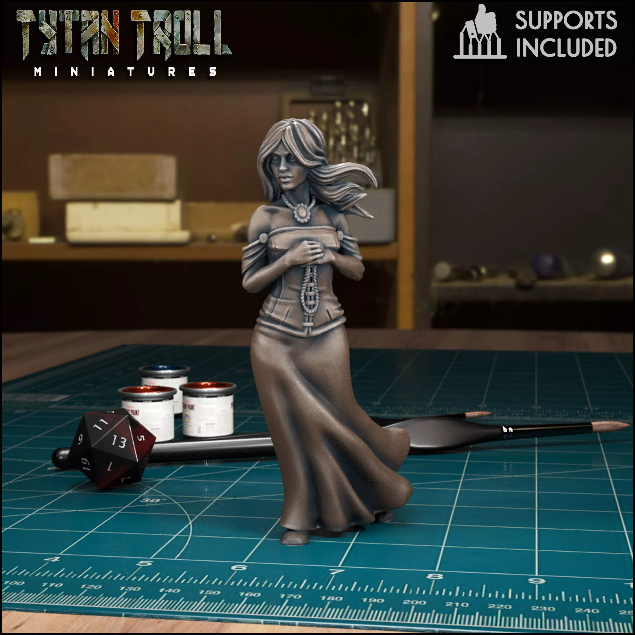 Curse of Strahd - Tatyana Mini - Pre-Supported 3D print model_0