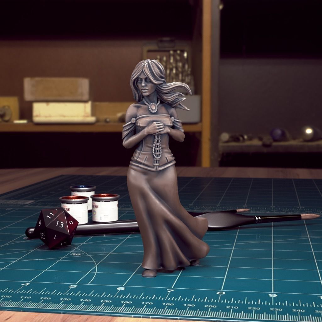 Curse of Strahd - Tatyana Mini - Pre-Supported 3D print model_1