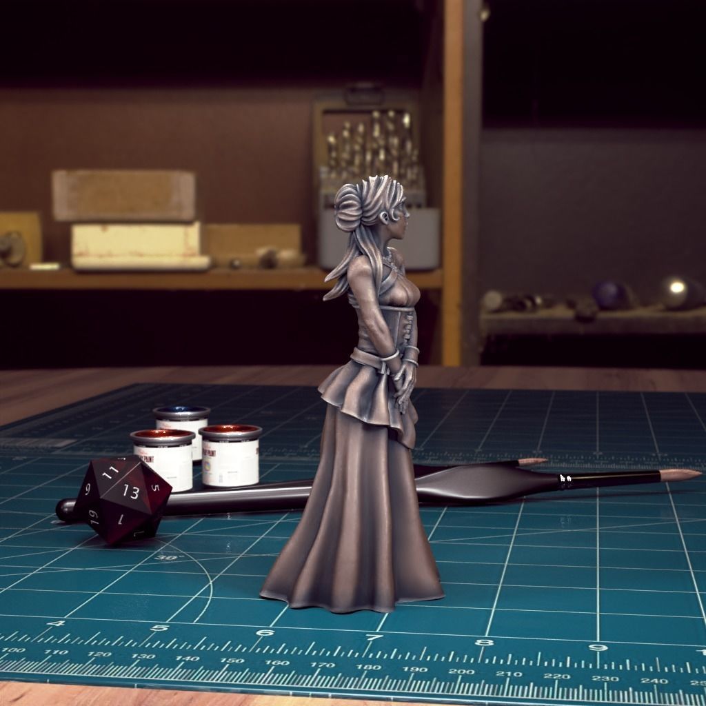 Curse of Strahd - Gertruda Mini - Pre-Supported 3D print model_4