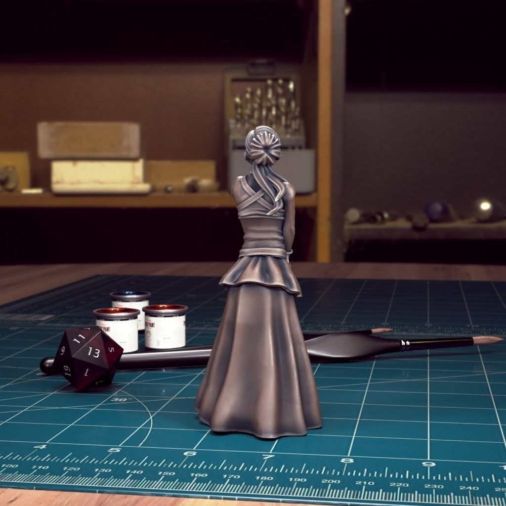 Curse of Strahd - Gertruda Mini - Pre-Supported 3D print model_3