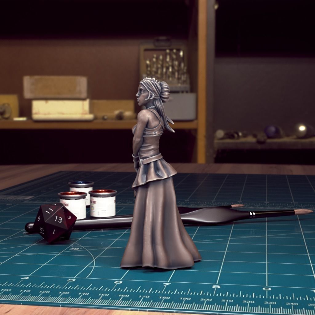 Curse of Strahd - Gertruda Mini - Pre-Supported 3D print model_2