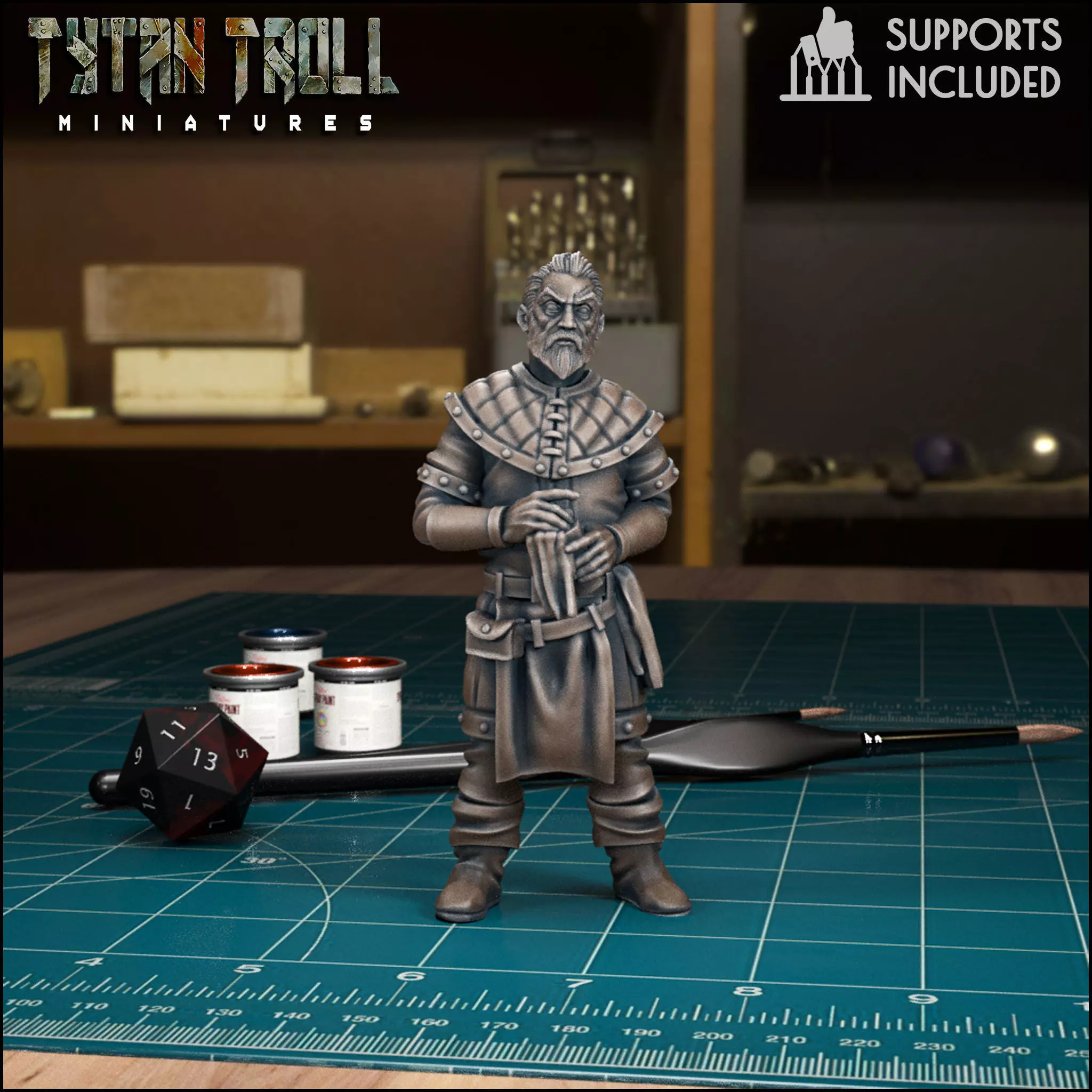 Curse of Strahd - Urwin - Pre-Supported 3D print model
