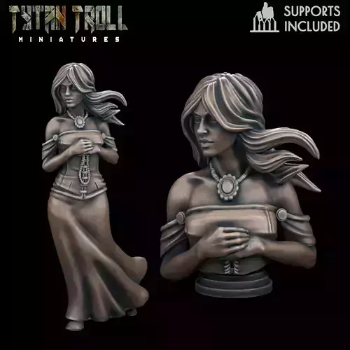Curse of Strahd - Tatyana Mini Bust Combo - Pre-Supported 