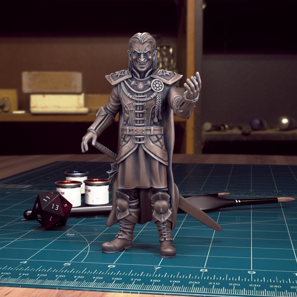 Curse of Strahd - Strahd Mini Bust Combo - Pre-Supported 3D model 3D ...