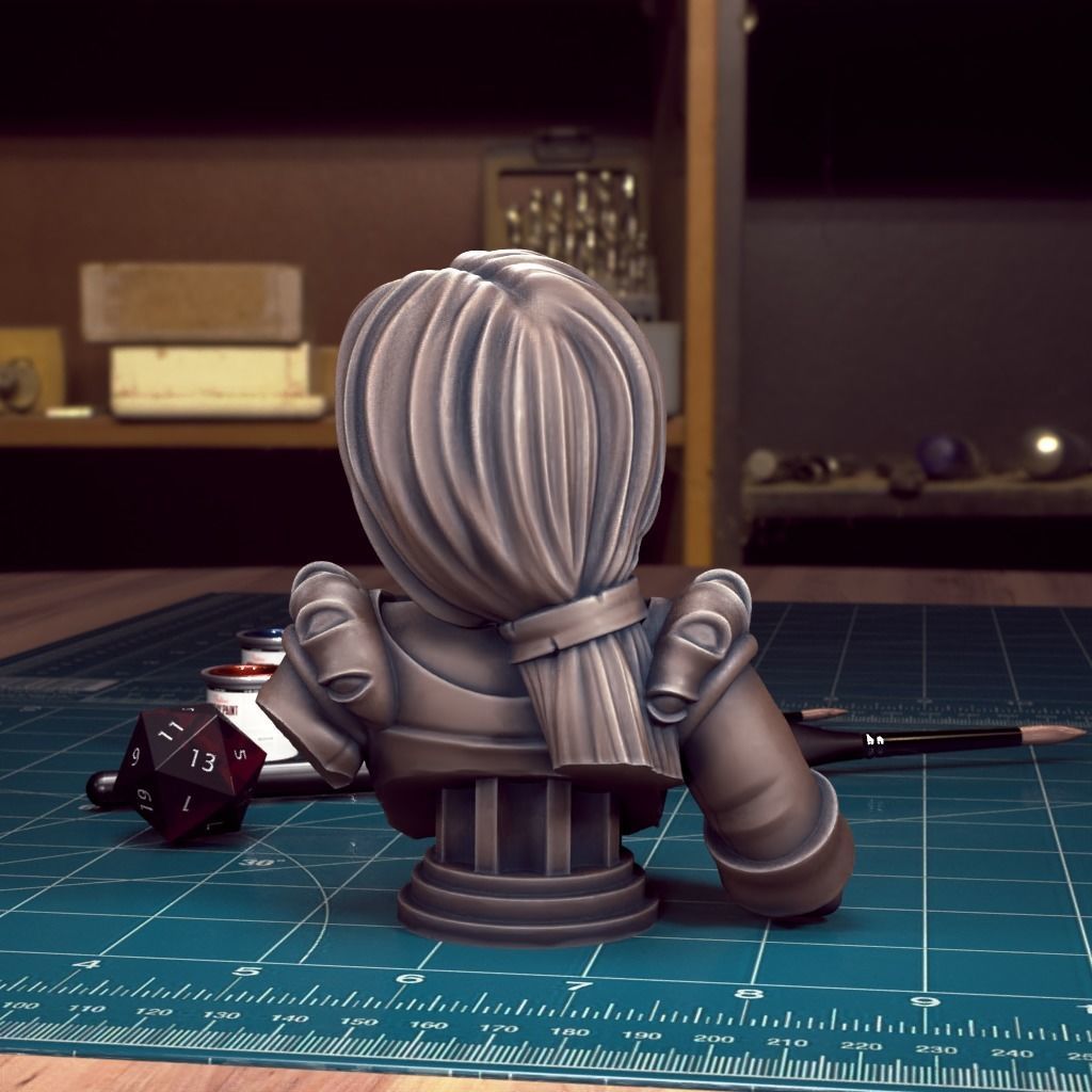 Curse of Strahd - Patrina Mini Bust Combo -Pre-Supported 3D print model_9