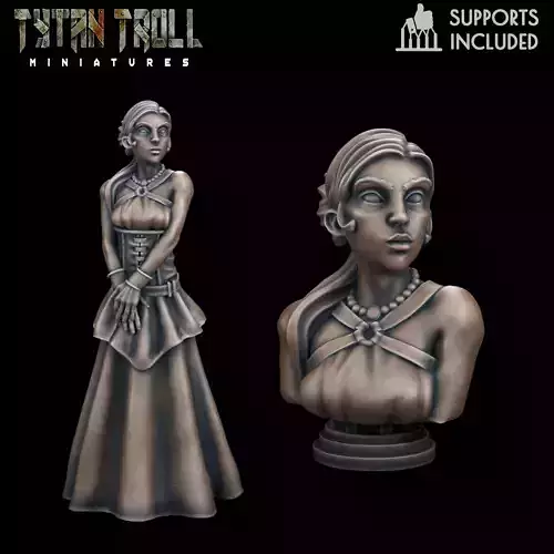 Curse of Strahd - Gertruda Mini Bust Combo - Pre-Supported