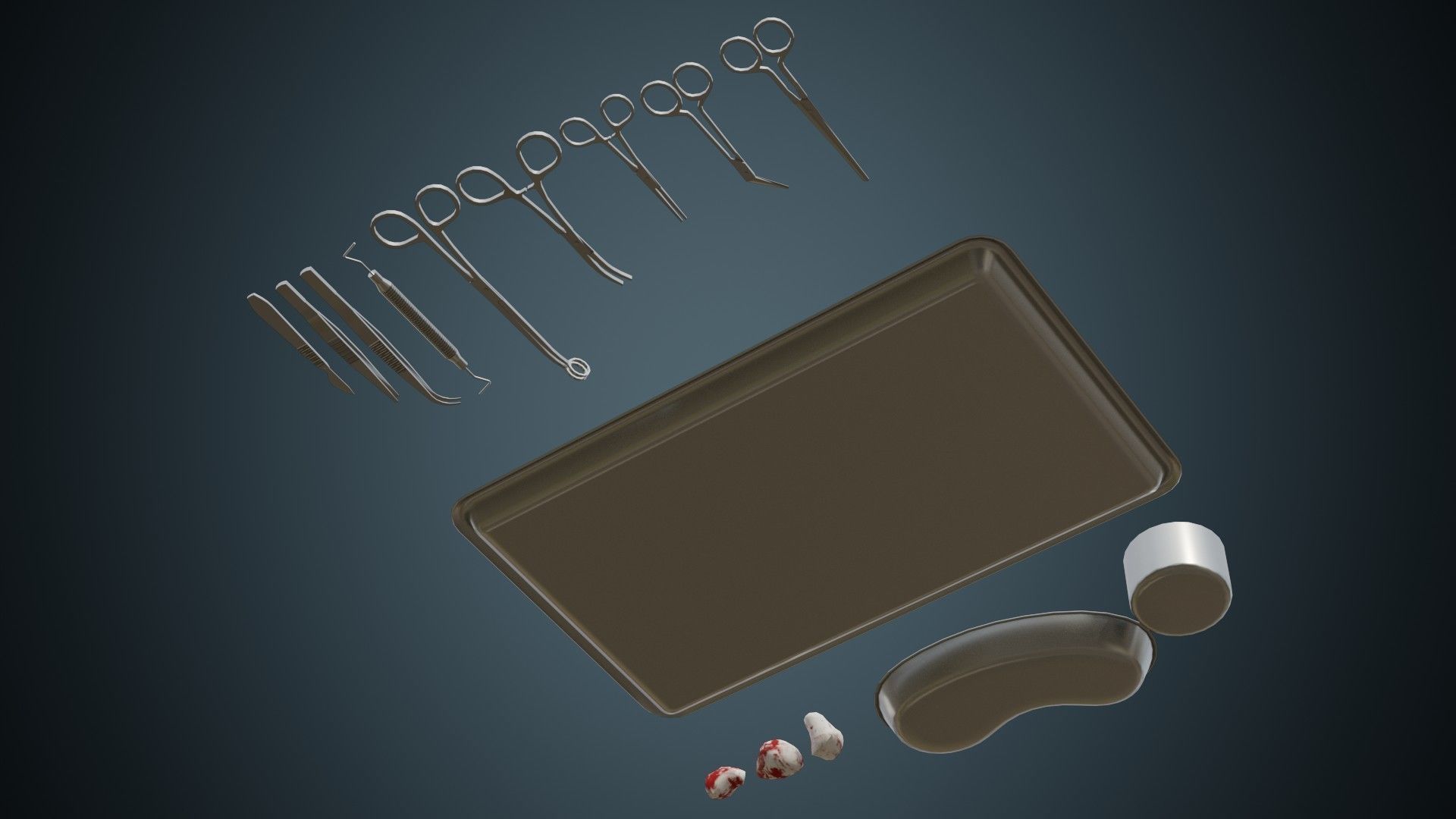 Medical Instruments 1A Low-poly 3D model_4