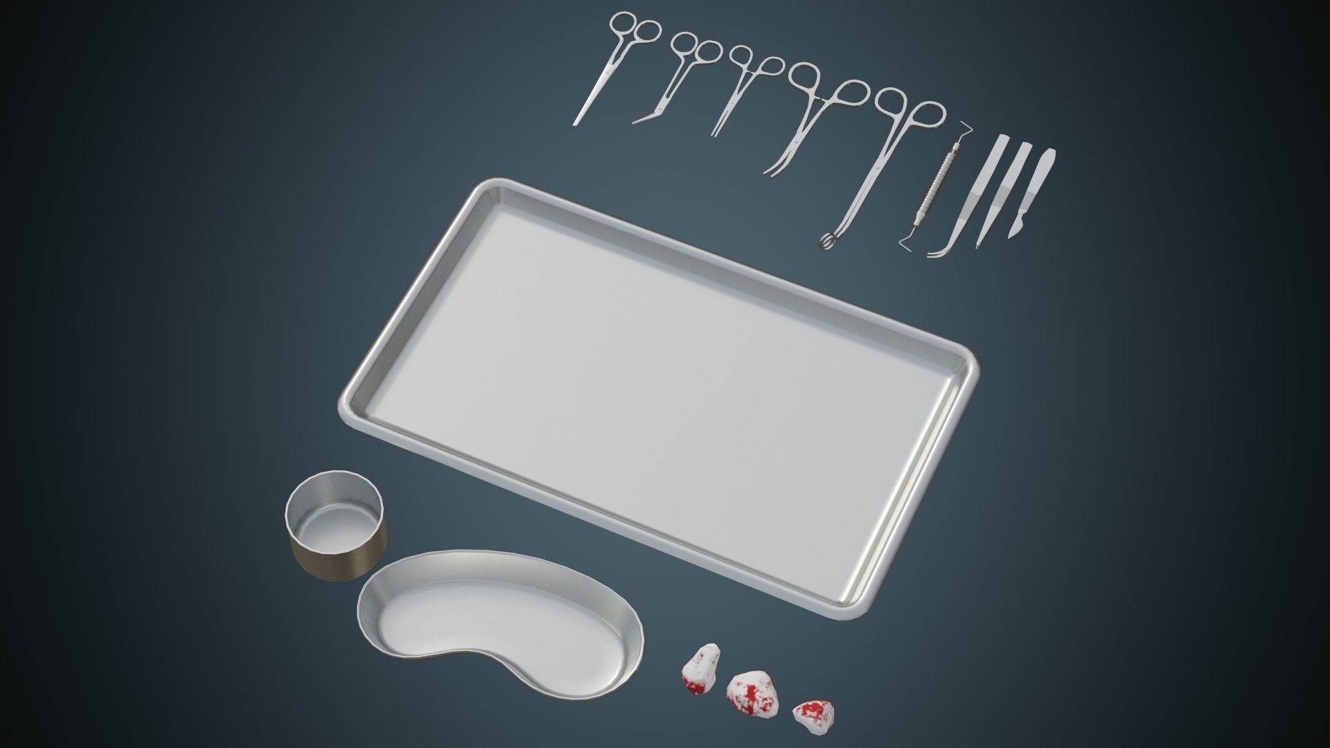 Medical Instruments 1A Low-poly 3D model_2