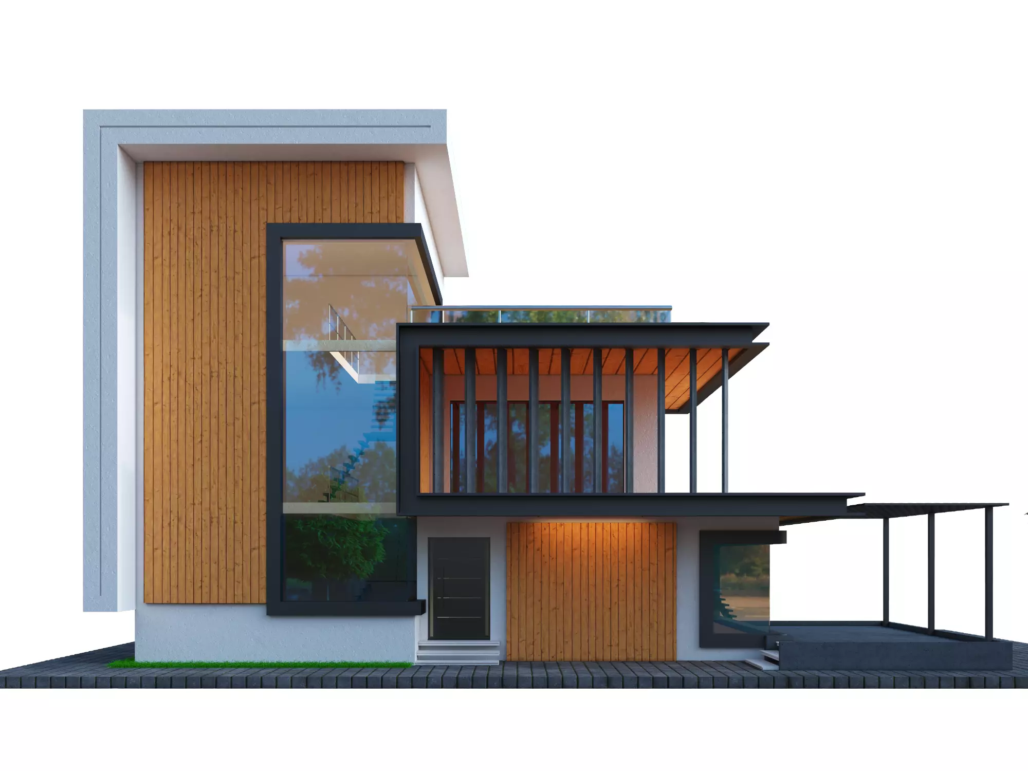 modern exterior 3D model_0