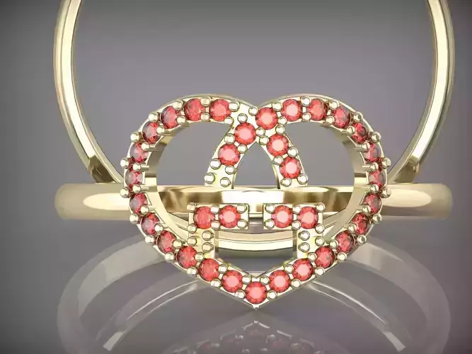 Heart Diamond Ring V02