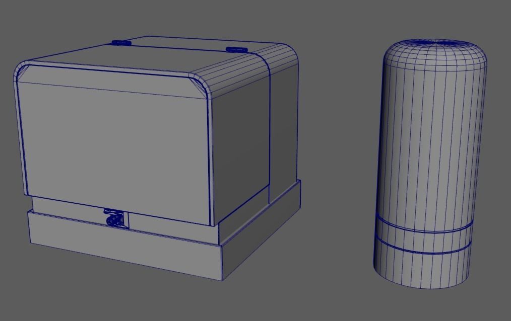 Electrical Box Low-poly 3D model_10