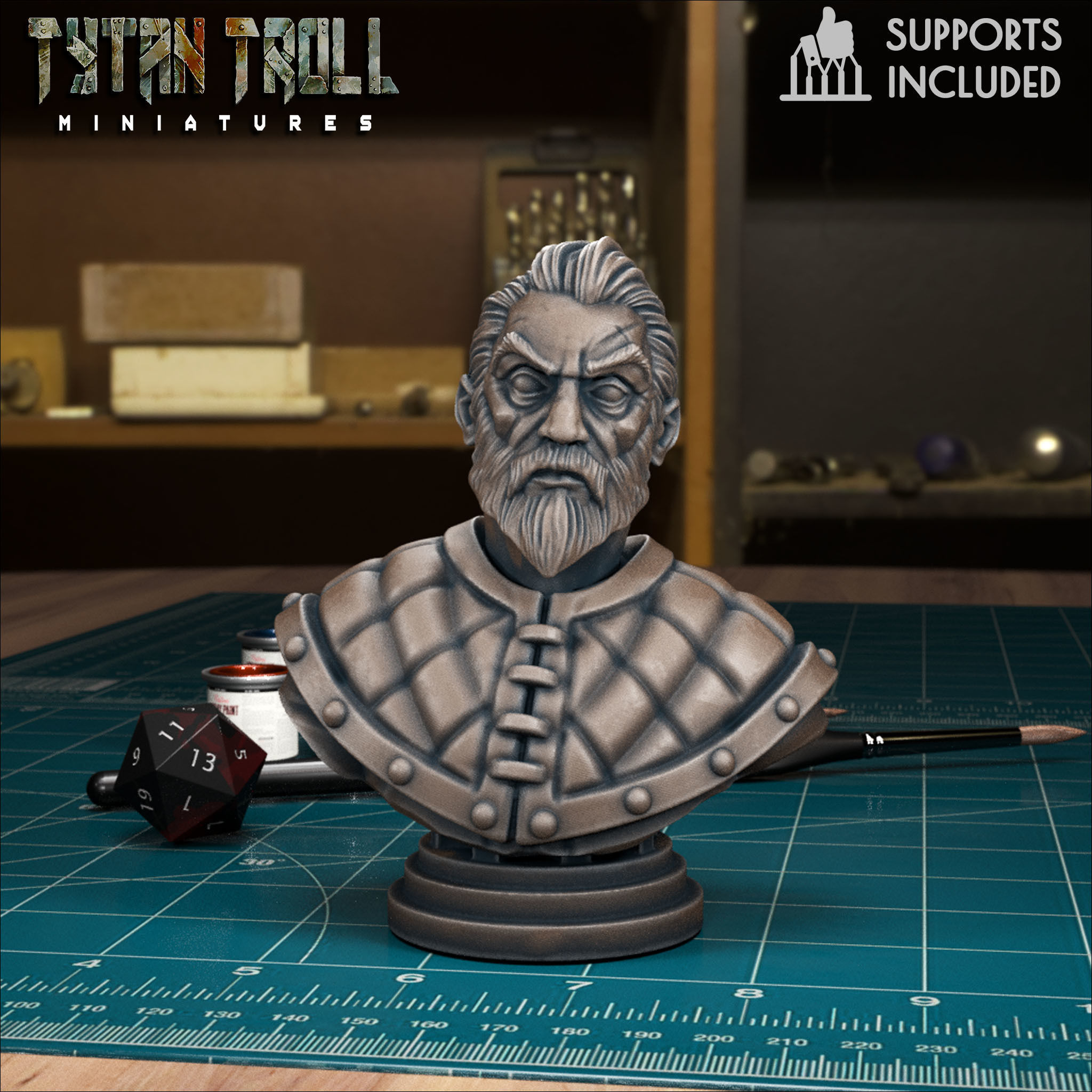 Curse of Strahd - Bust Pack 03 - Pre-Supported  3D print model_29