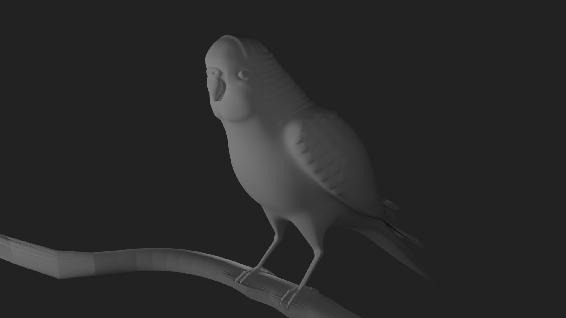  sitting parrot  3D print model_3