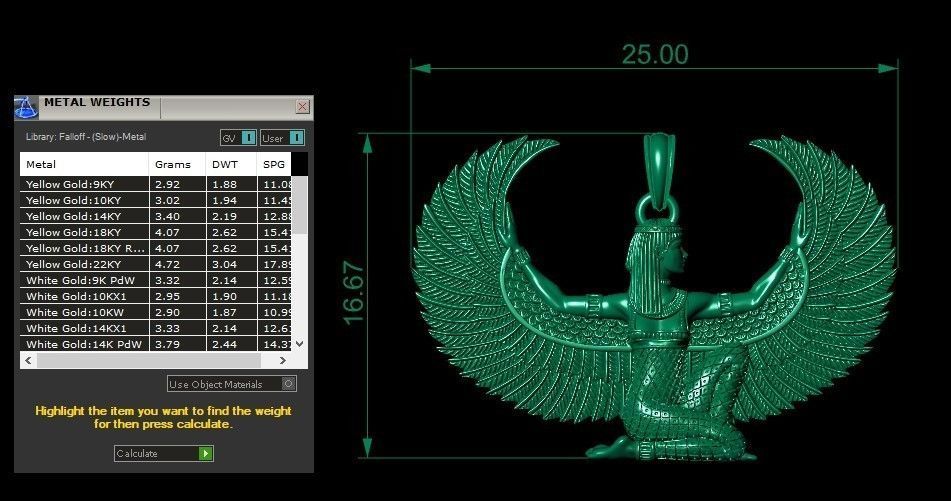 4 Pendants 3D print model_10